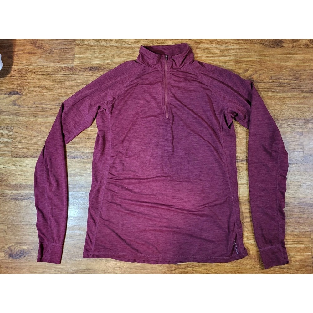 Anetik Pullover Women's Medium Red  1/4 Zip Lightweight Performance UPF 30+‎